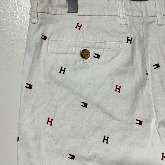 Tommy Hilfiger Men’s Embroidered Logo Shorts White Size 34 - Picture 9 of 10